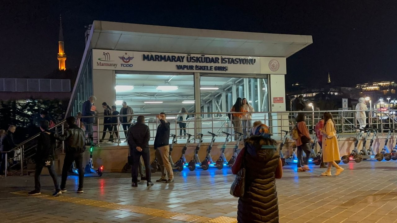 Marmaray Üsküdar İstasyonu'nda acil durum anonsu