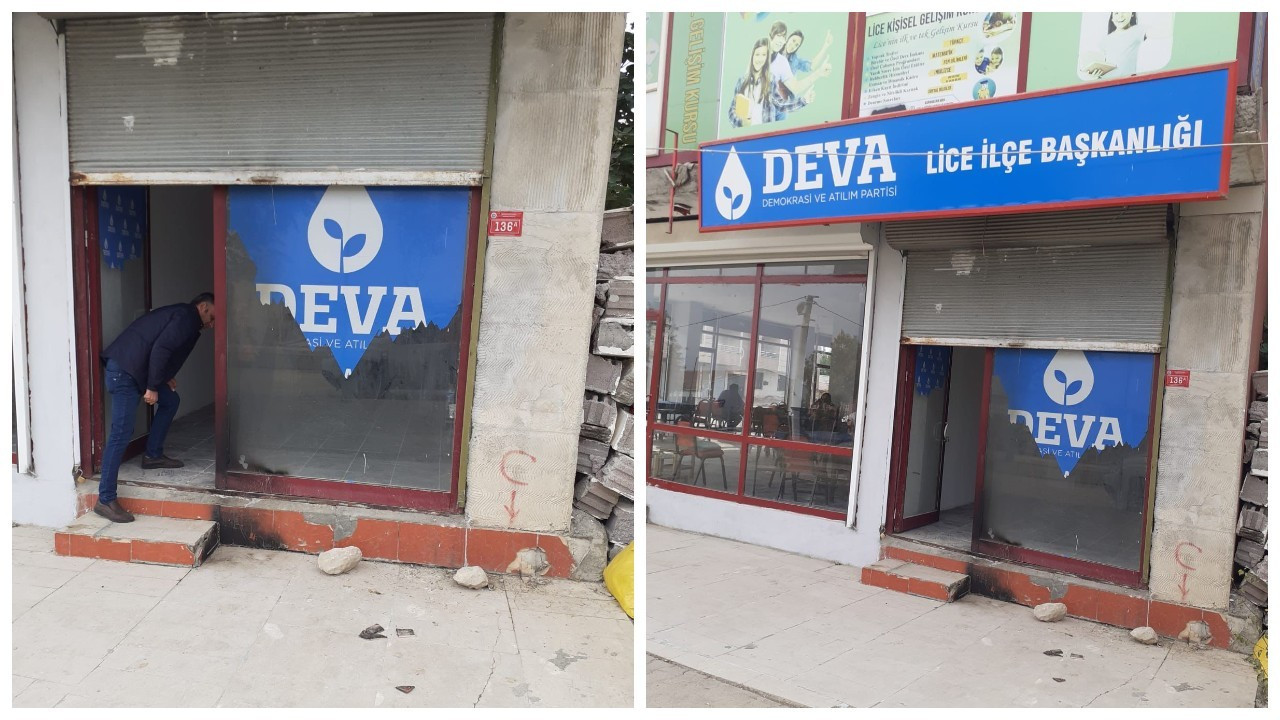 DEVA Partisi binasına molotoflu saldırı