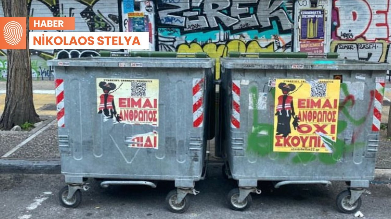 Yunanistan'da mülteciler için 'Ben insanım, çöp değil' kampanyası