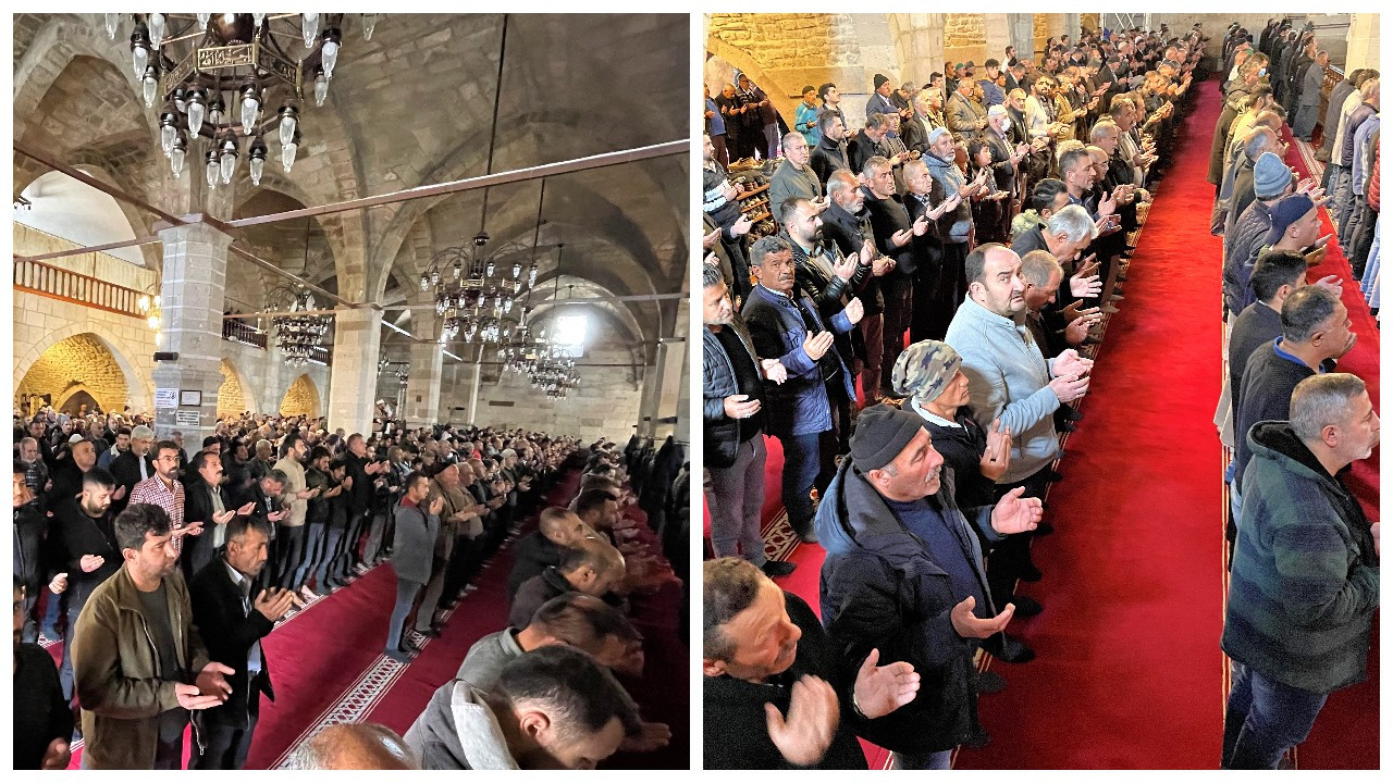 Aksaray'da cuma namazında yağmur duası yapıldı