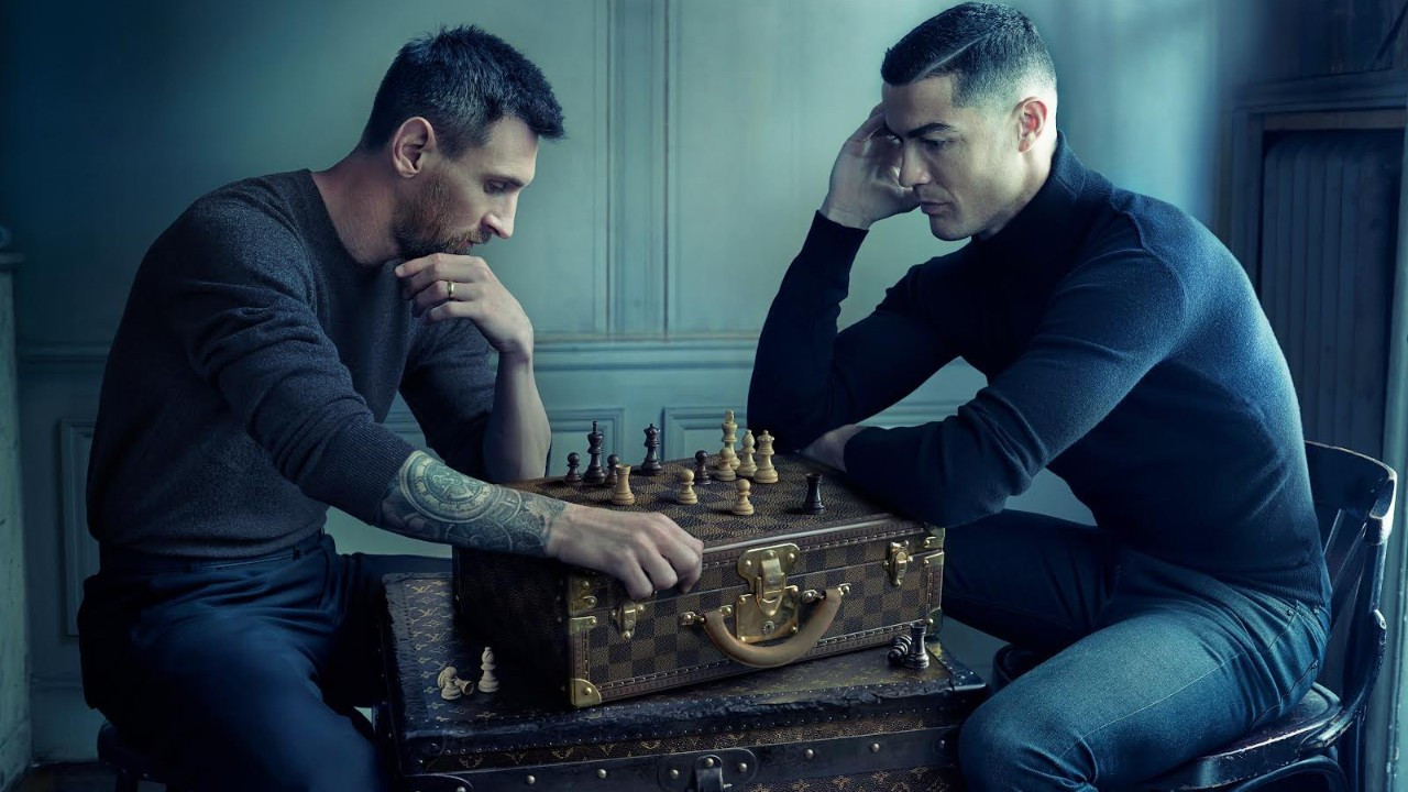 Messi ve Ronaldo'dan ortak satranç pozu: 'Yenişemeyen iki büyük usta'