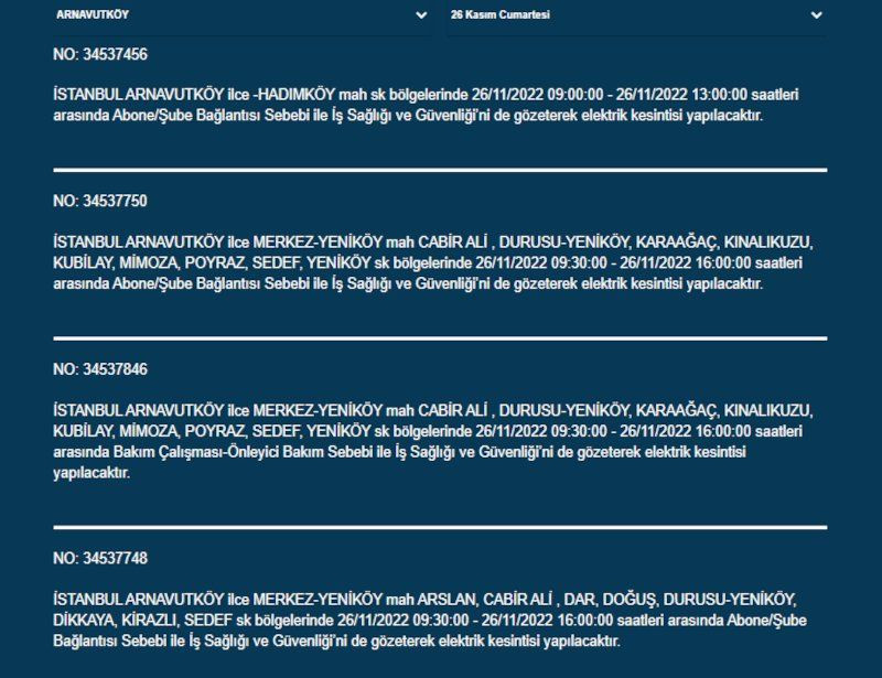 BEDAŞ duyurdu: İstanbul'da bugün ve yarın 22 ilçede elektrik kesintisi - Sayfa 2