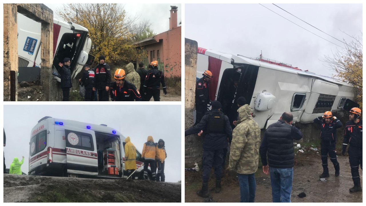 Diyarbakır'da yolcu otobüsü şarampole devrildi: 35 kişi yaralandı