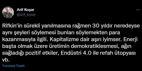 Kılıçdaroğlu'na sosyal medyadan tepki: Rifkin sürekli yanılmasına rağmen 30 yıldır aynı şeyleri söylüyor - Sayfa 3