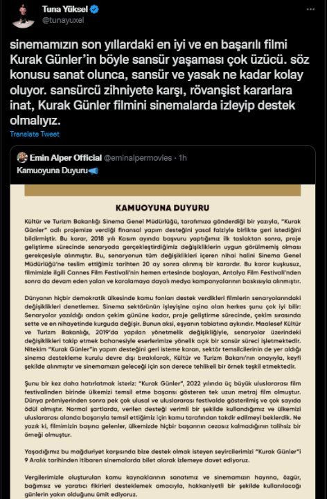 Bakanlığın verdiği fonu geri istediği Emin Alper'e destek: Haydi sinemaya! - Sayfa 4