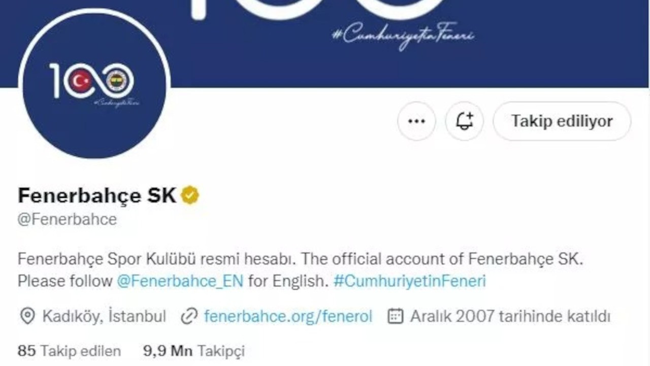 Twitter'da altın tik dönemi: Türkiye'de ilk alan Fenerbahçe oldu
