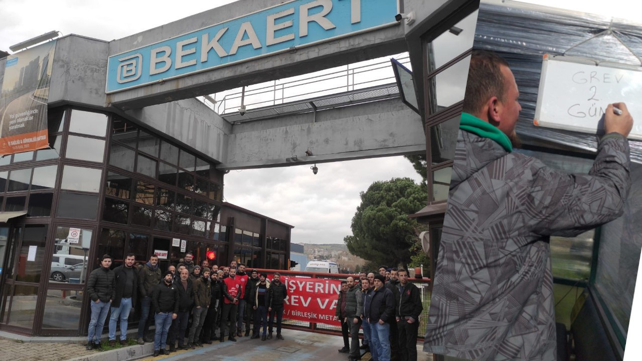 Bekaert işçileri Erdoğan'ın 'grev erteleme' kararına rağmen iş durdurdu