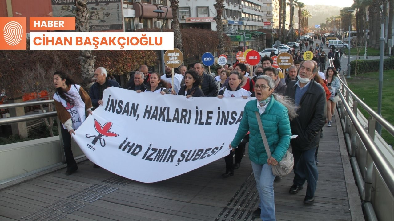 'İnsan Haklarına Saygı Yürüyüşü'ne slogan ve alkış yasağı