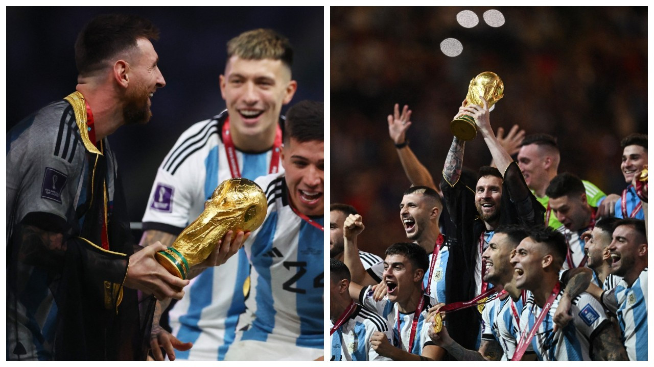 Messi'nin kupayı alırken giydiği kıyafet sosyal medyada gündem oldu