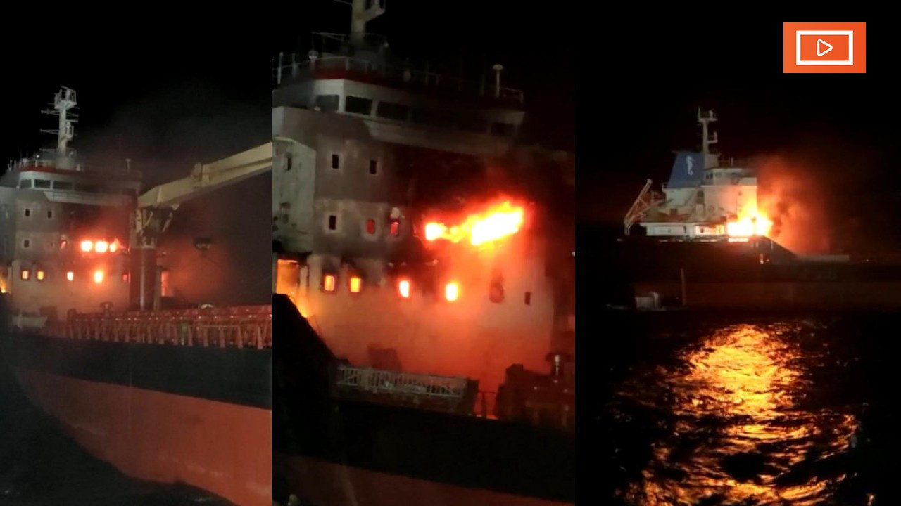 Karadeniz'de yük gemisinde yangın: 3'ü ağır 16 yaralı, kaptan kayıp