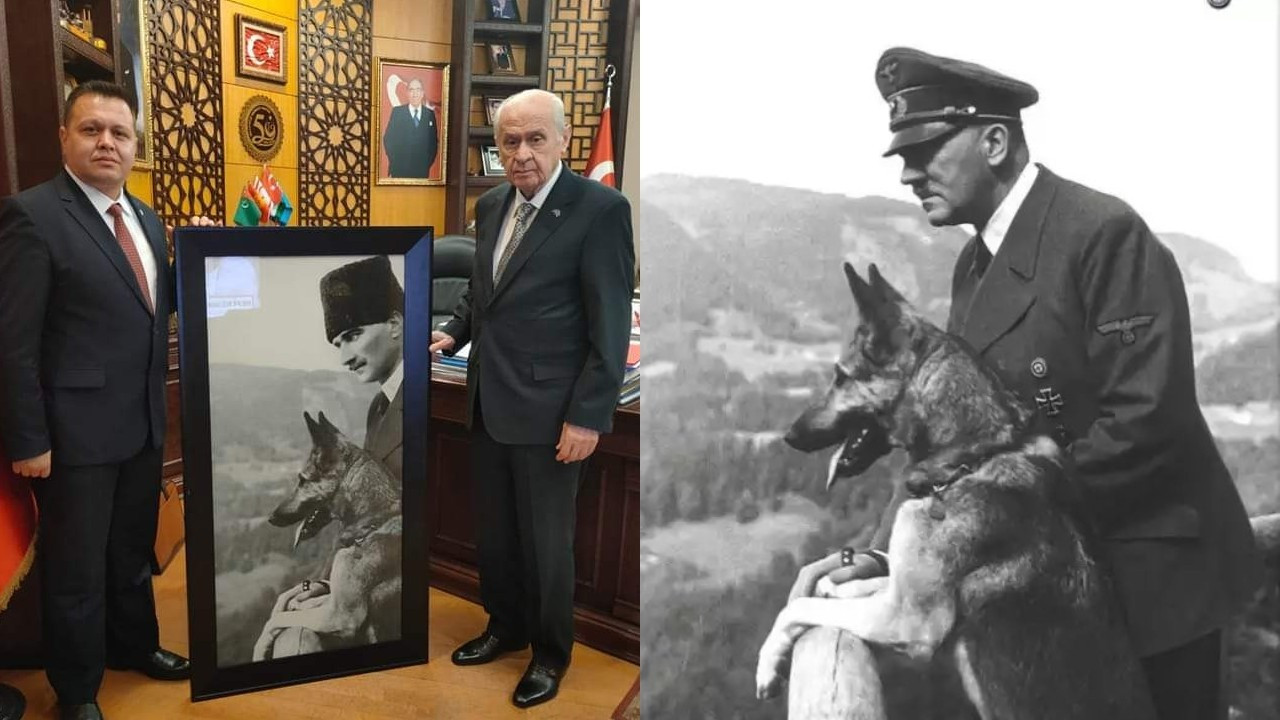 Bahçeli'ye montajlı Atatürk fotoğrafı: Aslında Hitler'in kurdu
