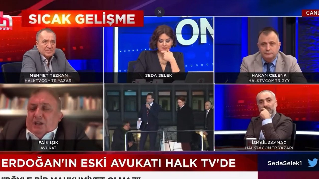 Erdoğan'ın eski avukatı Halk TV'de küfrünü son anda tuttu