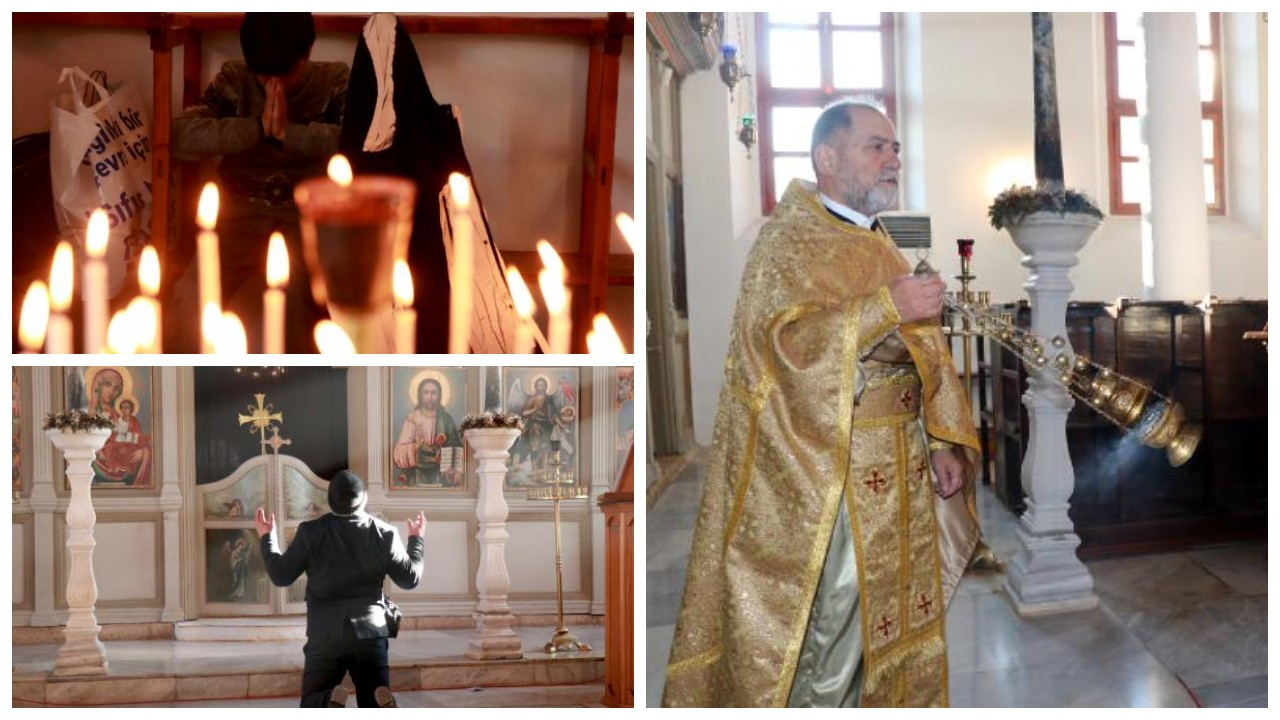Edirne'de Bulgar Kilisesi'nde Noel ayini