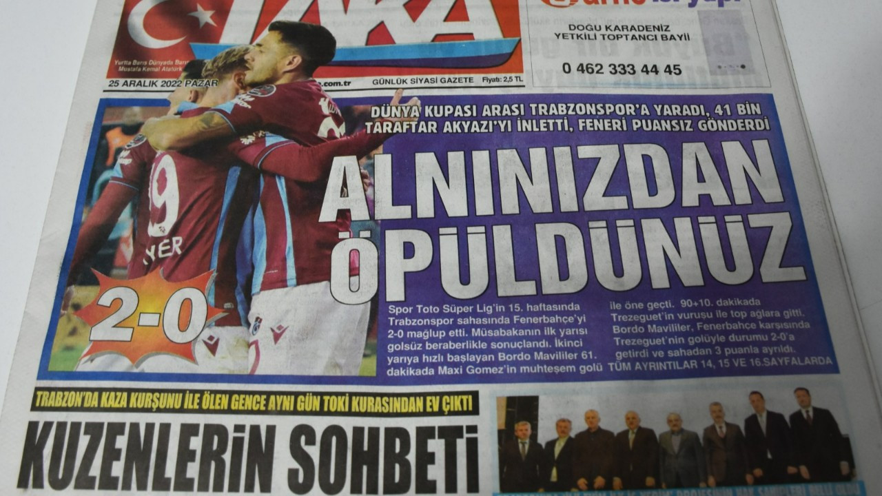 Trabzonspor'un galibiyeti yerel basında: 'Maxi keyif'