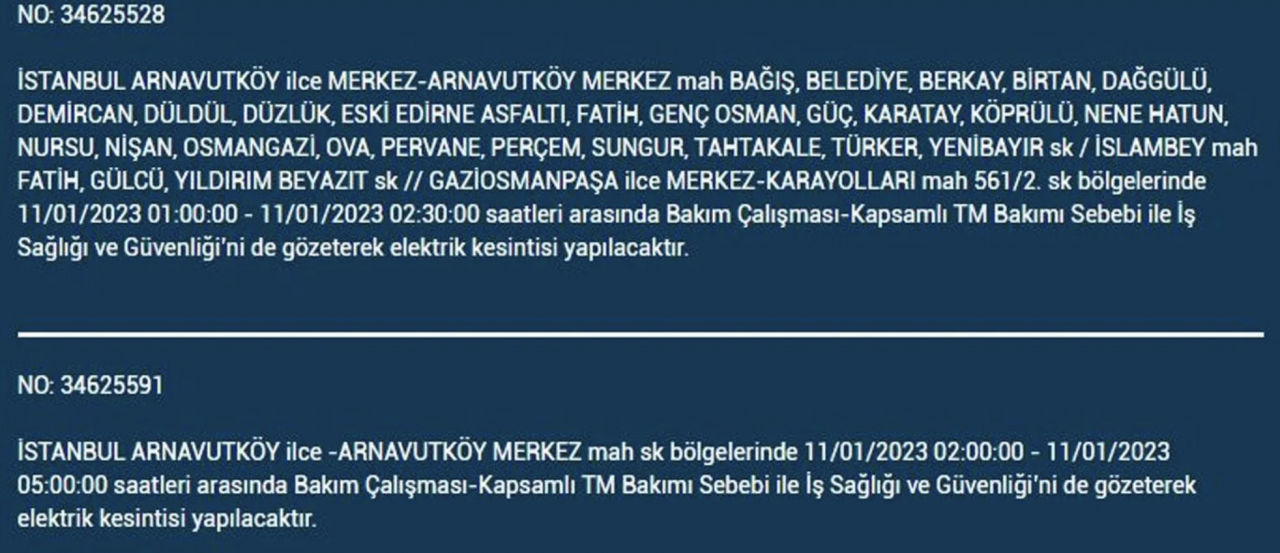 BEDAŞ duyurdu: İstanbul'da yarın elektrik kesintisi yaşanacak ilçeler - Sayfa 3
