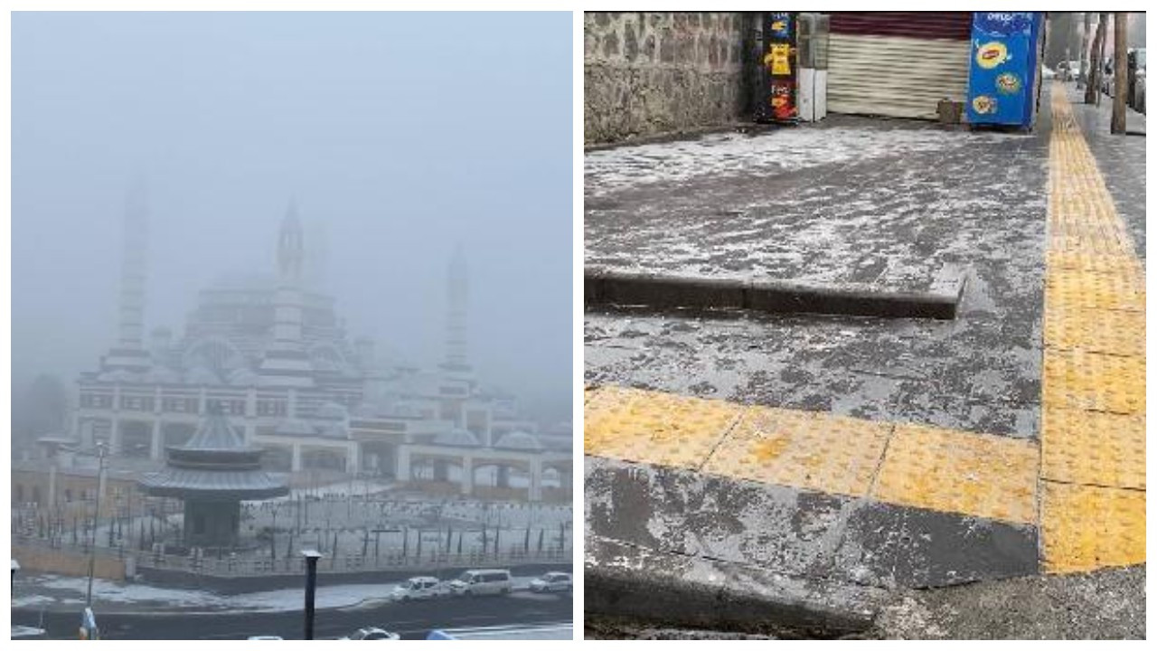 Diyarbakır’da uçuşlara sis, yürümeye buz engeli: Eksi 3 dereceye düştü