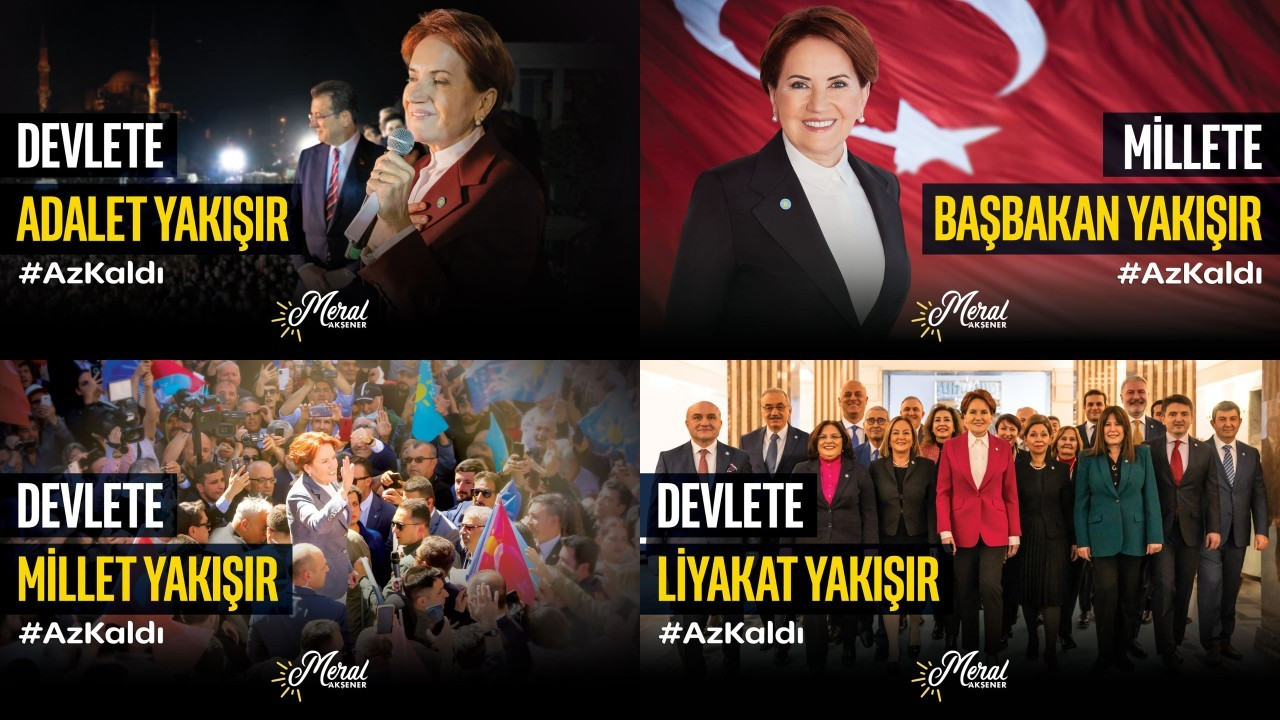 Akşener’den 'lider iletişim' kampanyası: İmamoğlu’yla Akşener’in fotoğrafı da kullanıldı