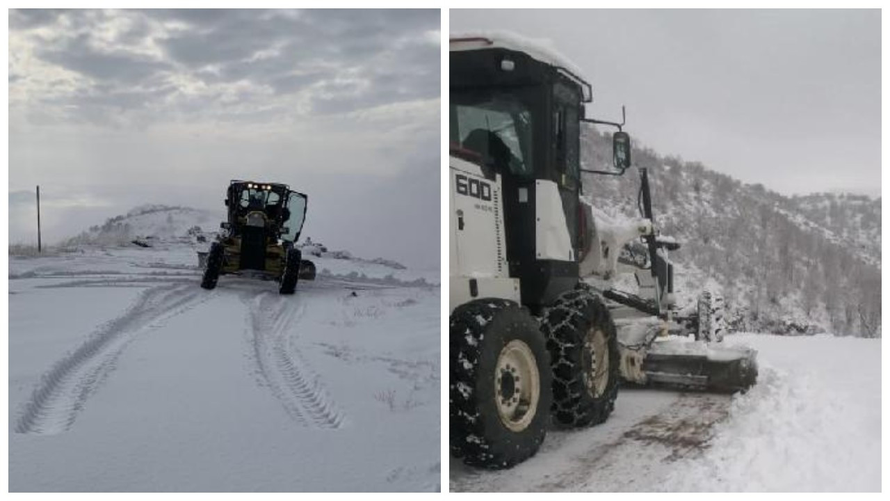Dersim'de 47 köy yolu kardan kapandı