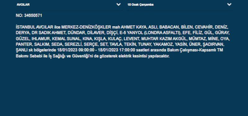 BEDAŞ duyurdu: İstanbul'da yarın 19 ilçede elektrik kesintisi - Sayfa 3