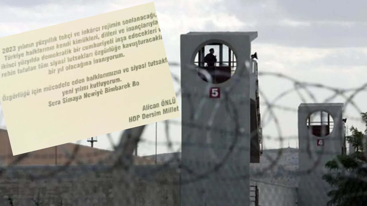 HDP'li vekil yılbaşı kartı gönderdi, tutukluya 'terör' soruşturması açıldı