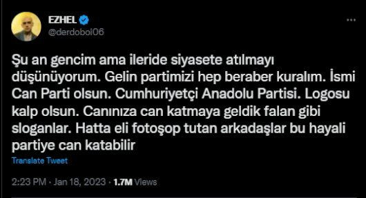 Ezhel siyasete atılmayı düşünüyor: Cumhuriyetçi Anadolu Partisi - Sayfa 2