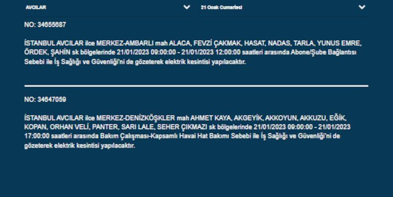 BEDAŞ duyurdu: Yarın İstanbul'un 21 ilçesinde elektrik kesintisi var - Sayfa 3