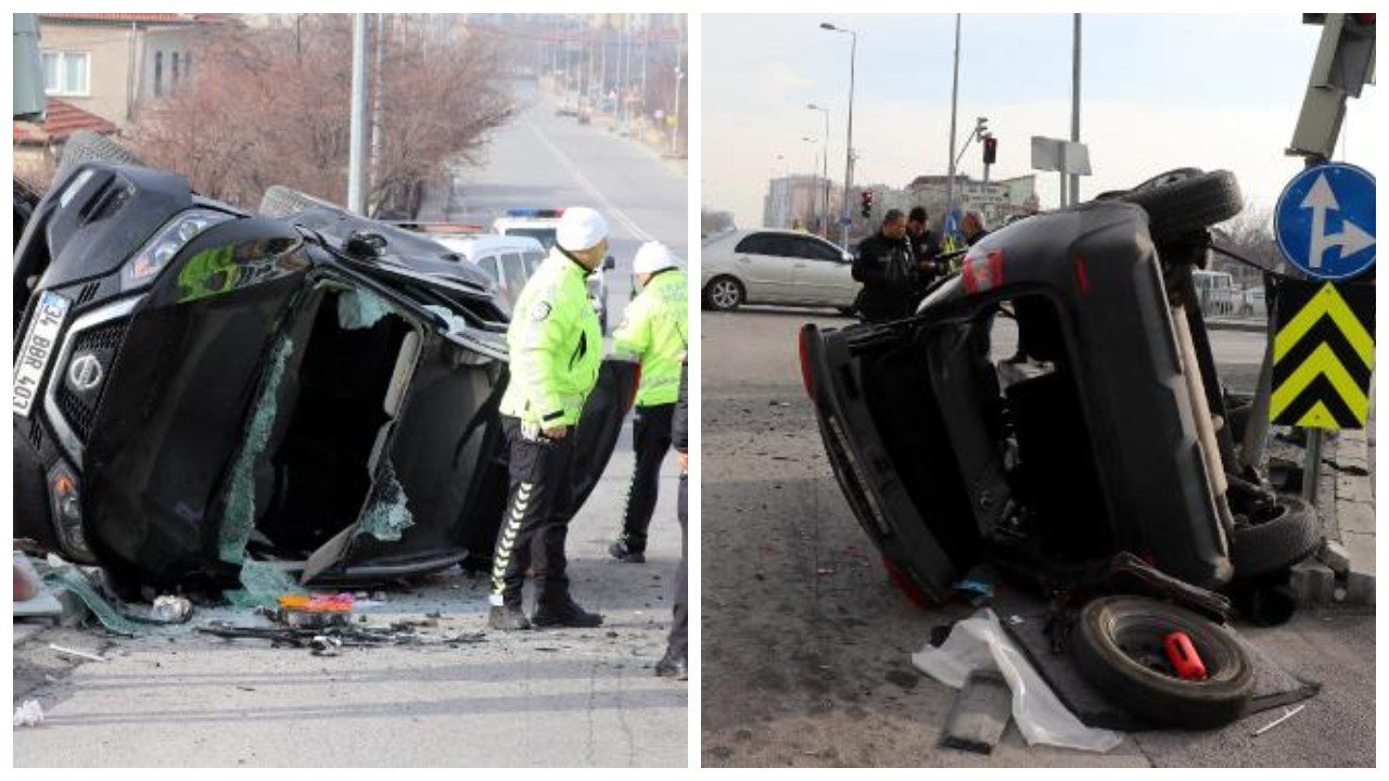Kayseri'de otomobiller çarpıştı: 5 yaralı