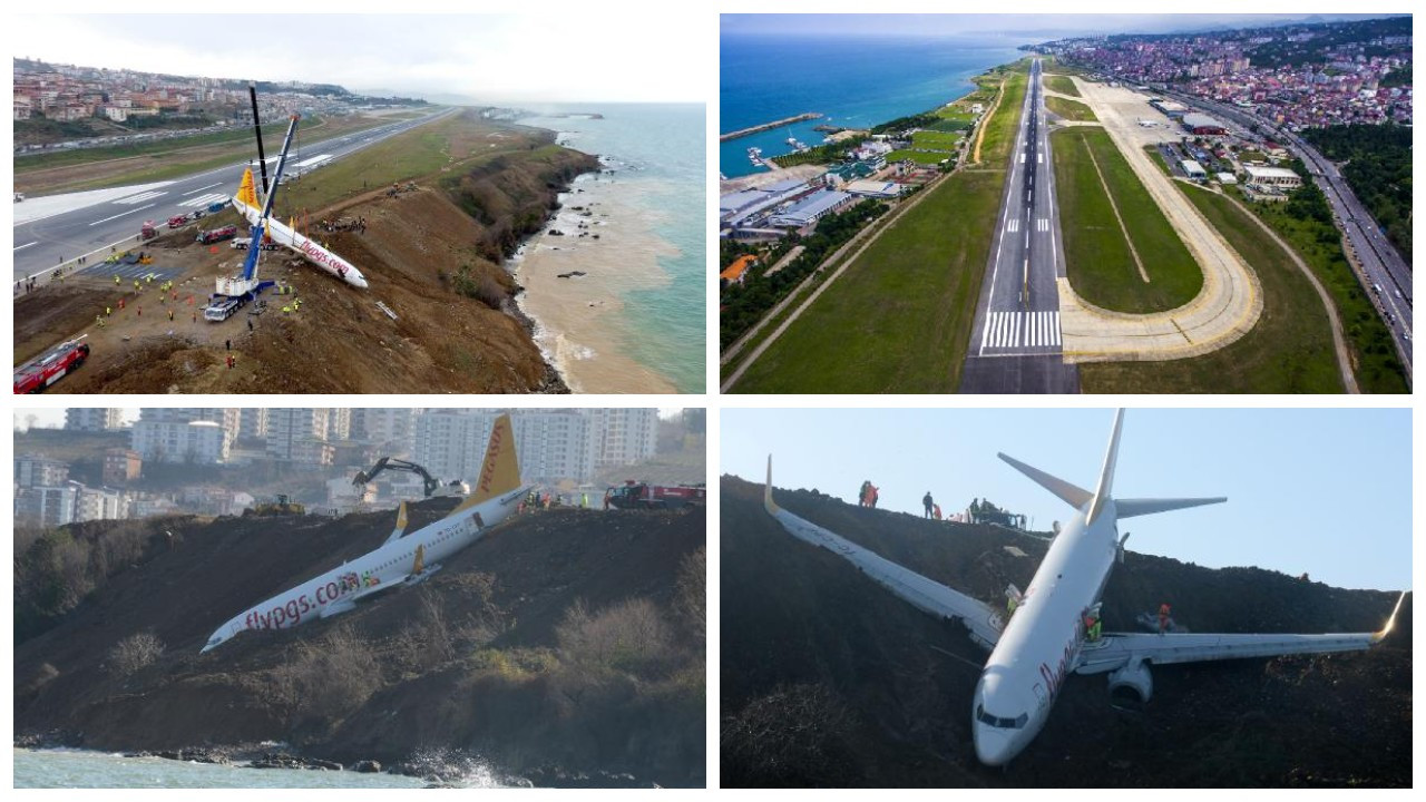 Trabzon'da uçağın pistten çıktığı havalimanında erozyon tehlikesi