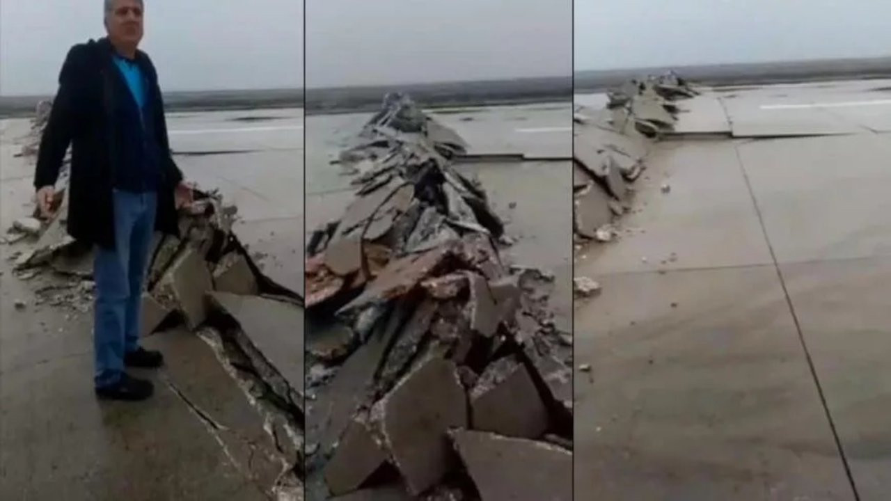 Hatay'da deprem sonrası havalimanı pisti yarıldı