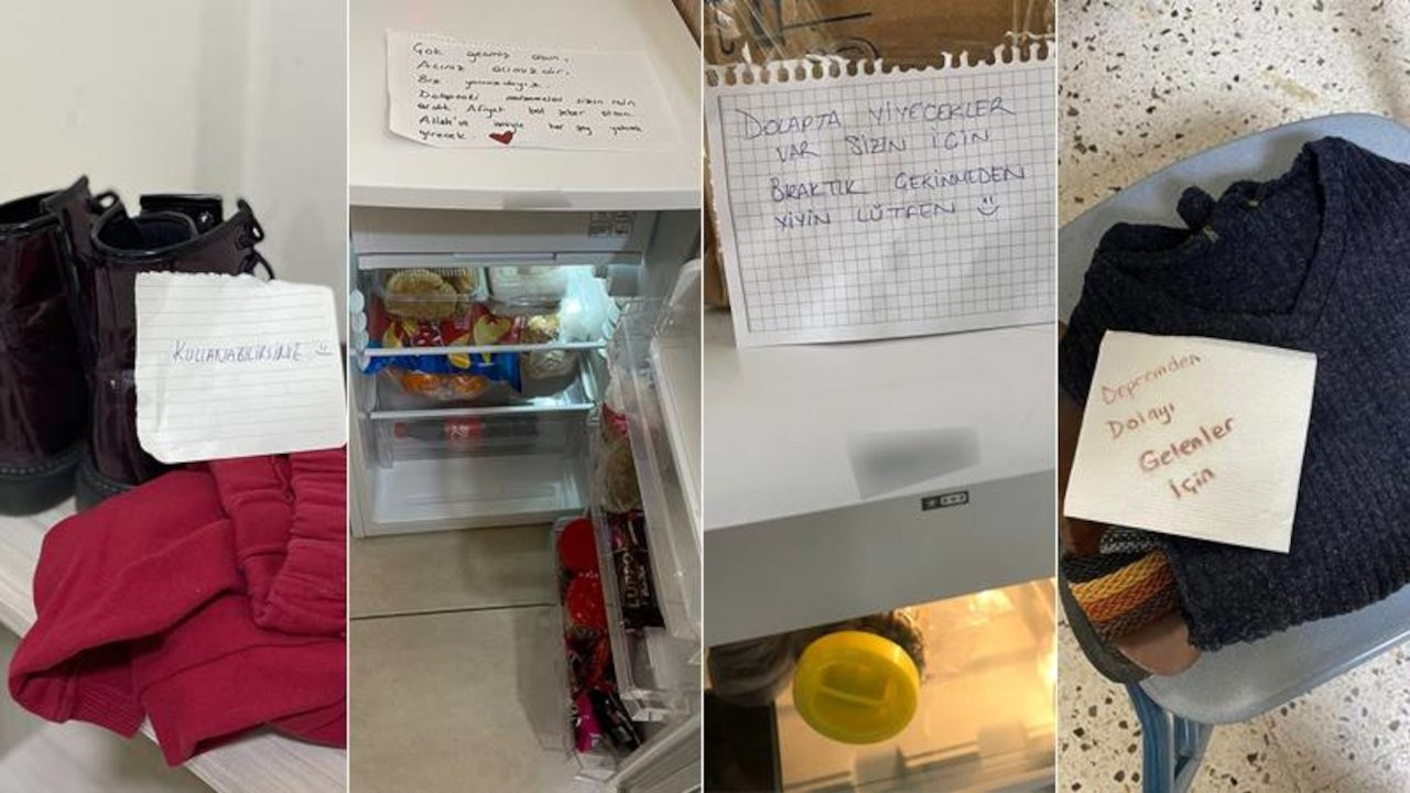 Antalya'da öğrenciler depremzedeler için yurt odalarına yiyecek bıraktı: Acınız acımızdır