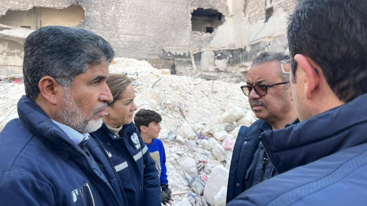DSÖ Başkanı, depremlerin vurduğu Halep'e gitti