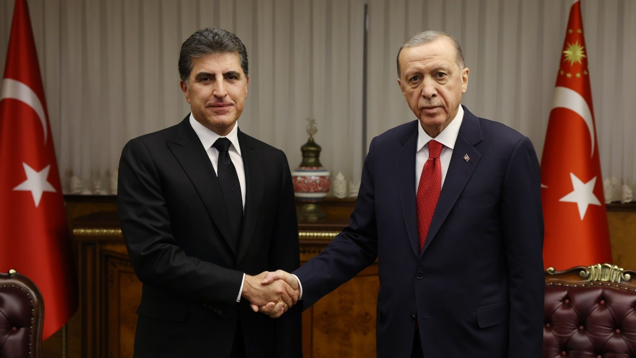 Cumhurbaşkanı Erdoğan, IKBY Başkanı Barzani'yle görüştü