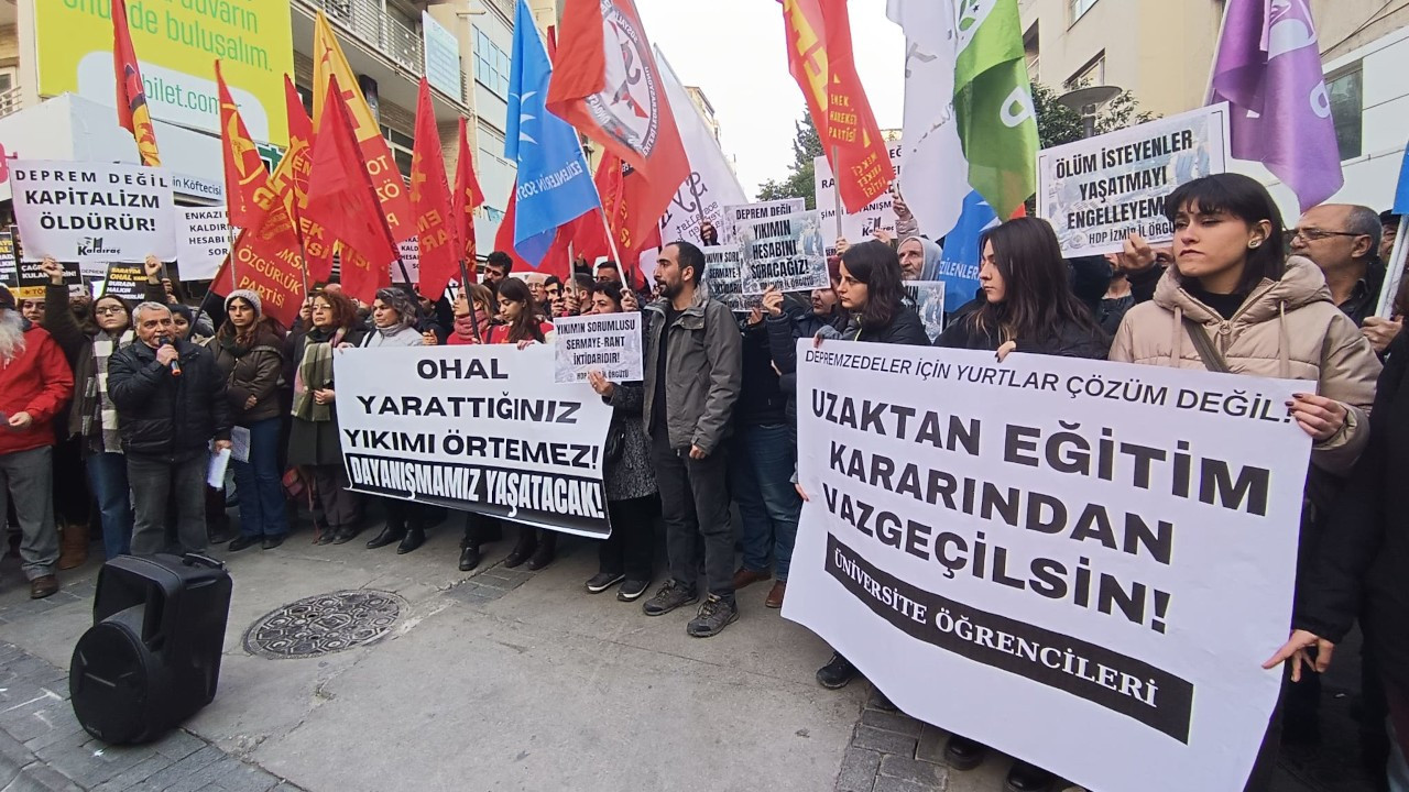 İzmir'de OHAL tepkisi: 'Yarattığınız yıkımı örtemez'
