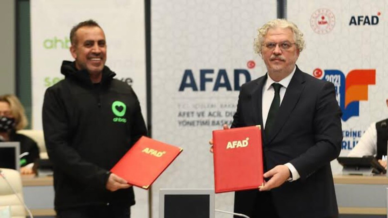 Haluk Levent, AFAD'la işbirliği protokol belgesini paylaştı