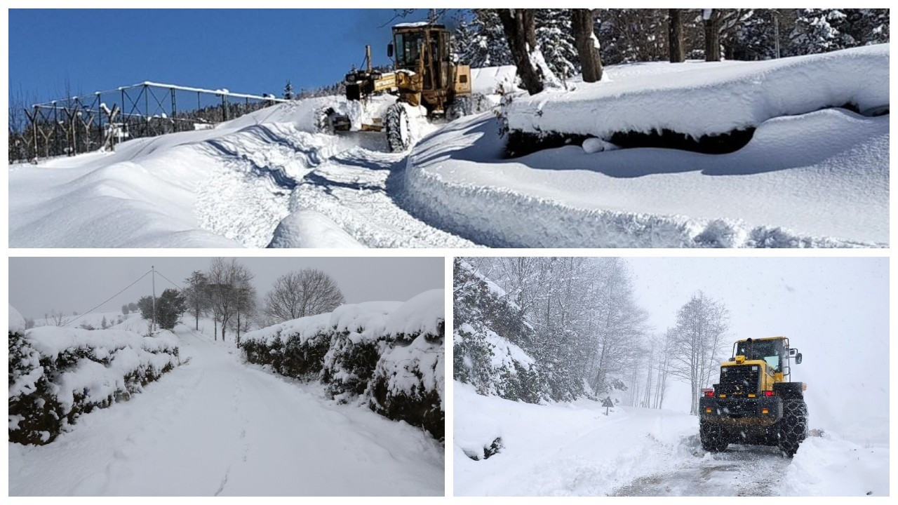 Kar yolları kapattı: Karadeniz'de 759 yerleşim yerine ulaşılamıyor