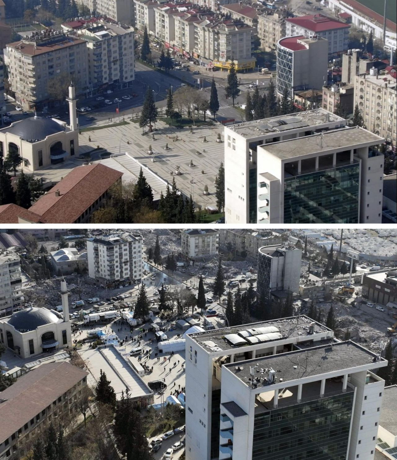 Deprem öncesi ve sonrası fotoğraflar, yıkımın boyutunu ortaya koydu - Sayfa 3