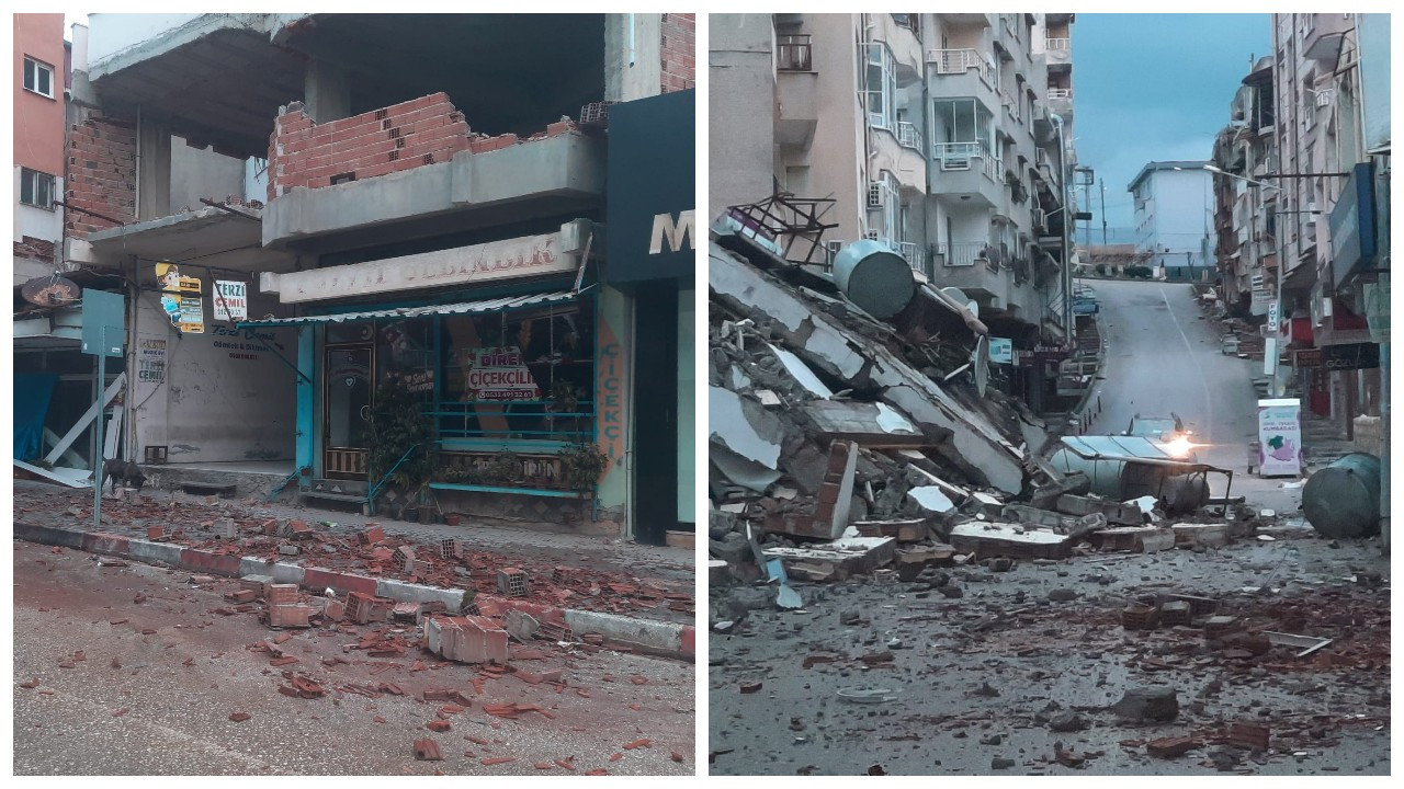 Hatay Samandağ'da depremin verdiği hasar gün aydınlanınca ortaya çıktı