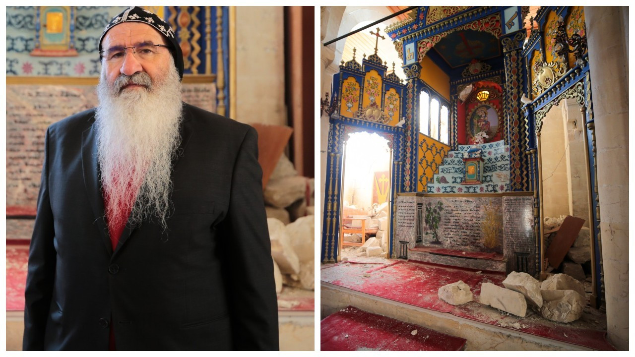 Depremde Adıyaman'daki Süryani Kilisesi de ağır hasar aldı