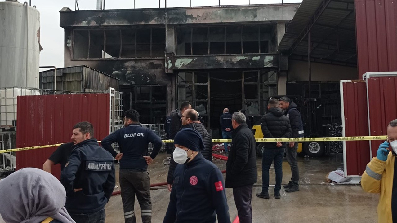 Ankara'da fabrikada yangın: 1 ölü, 1 yaralı