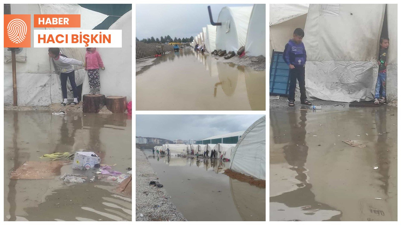 Maraş'ta çadır kenti su bastı: Yardım istiyoruz