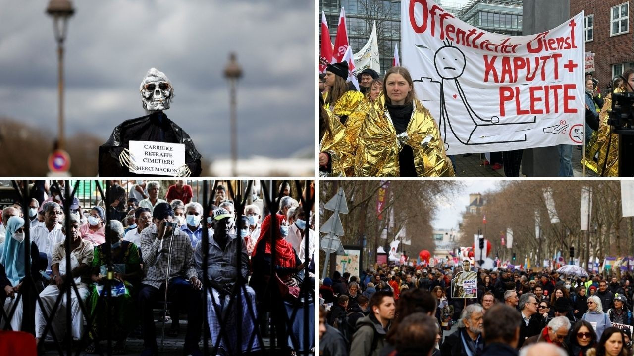 Binlerce işçi grevde: Fransa, İngiltere, Almanya, Yunanistan, Sri Lanka...