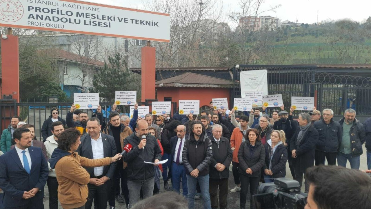 Kağıthane Belediyesi'ne lise protestosu: Birilerinin iştahı kabarıyor