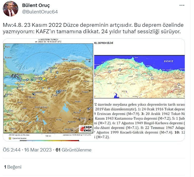 Kuzey Anadolu Fayı'na dikkat çeken Prof. Oruç: 24 yıldır tuhaf sessizliği sürüyor - Sayfa 2