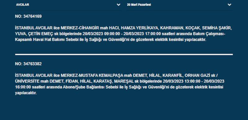 BEDAŞ duyurdu: İstanbul'da yarın elektrik kesintisi yaşanacak ilçeler - Sayfa 4