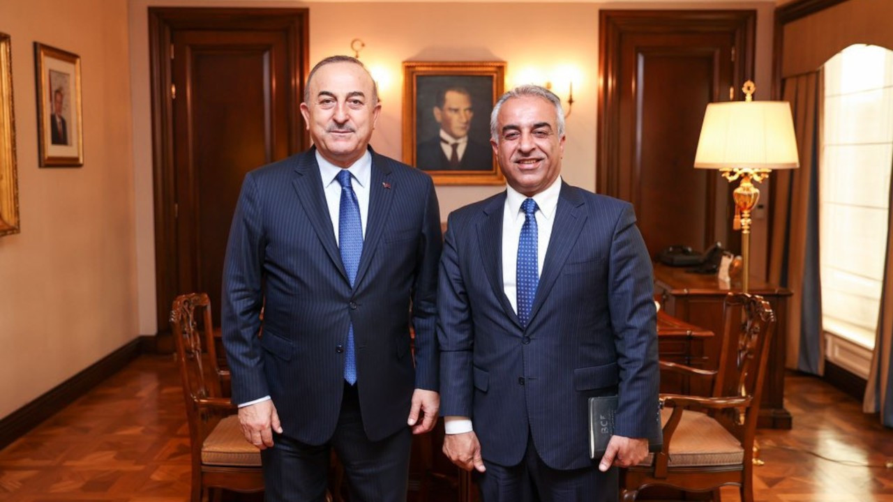 Çavuşoğlu, Barzani Yardım Vakfı Başkanı Musa Ahmed Barzani ile görüştü