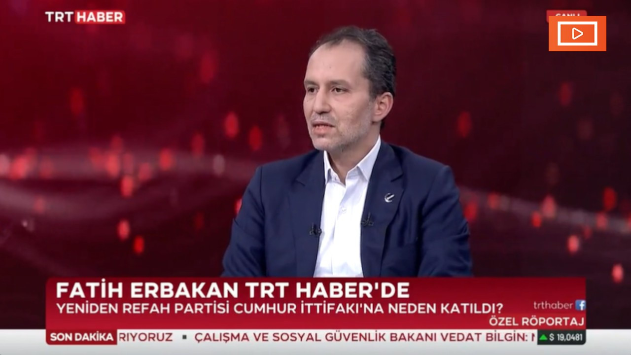 Fatih Erbakan, TRT canlı yayınına çıktı: O suçlamaya muhatap olmak istemedik