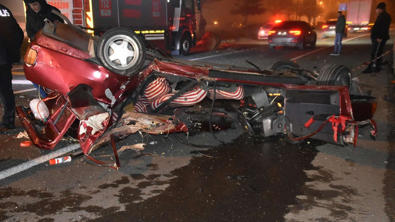 Trabzon'da trafik kazası: 2 ölü, 2 yaralı
