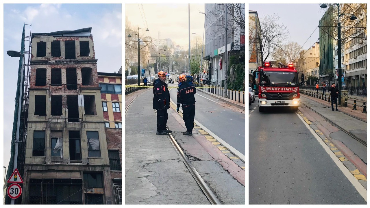 Karaköy’de metruk bina kısmen çöktü: 'Tehlikeli 3 bin 500 bina var'