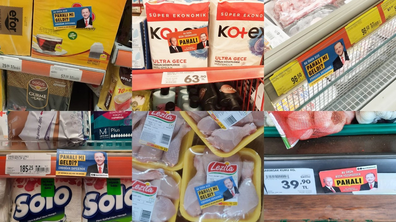Market rafında Erdoğan'lı etiket: 'Bu ürün pahalı geldiyse...'