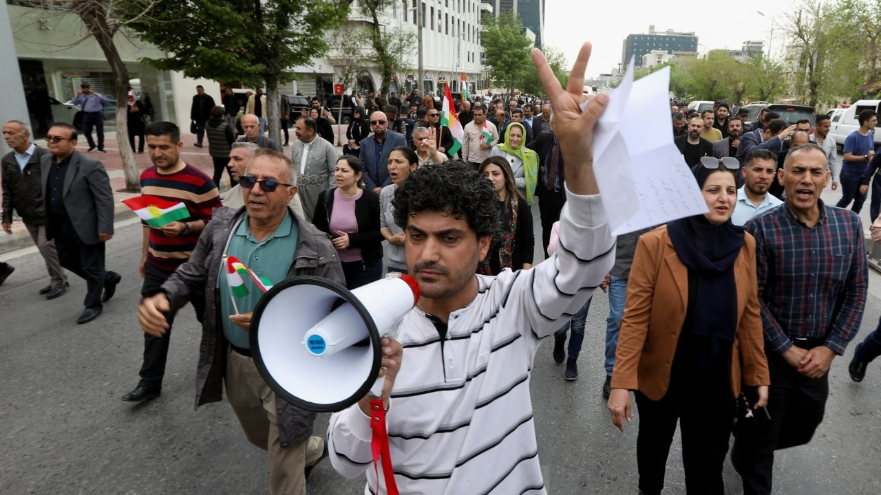 Süleymaniye'de 'saldırı' protestosu: Reşid'in eşi Şahnaz İbrahim de katıldı